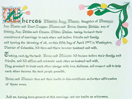 Wedding Certificate 1
