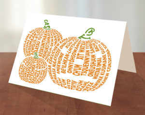 World Word Pumpkin Card Cover